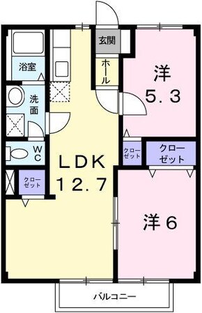 アサヒハイム１の物件間取画像